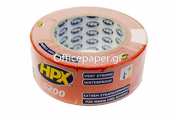 Picture of ΤΑΙΝΙΑ ΥΦΑΣΜΑΤΙΝΗ HPX 6200 DUCT TAPE 48mmΧ25Μ ΚΟΚΚΙΝΗ 396gr
