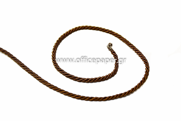 ΚΟΡΔΕΛΑ ΤΡΙΚΛΩΝΗ ΣΑΤΙΝΕ 3mm X 50m ΚΑΦΕ No38485