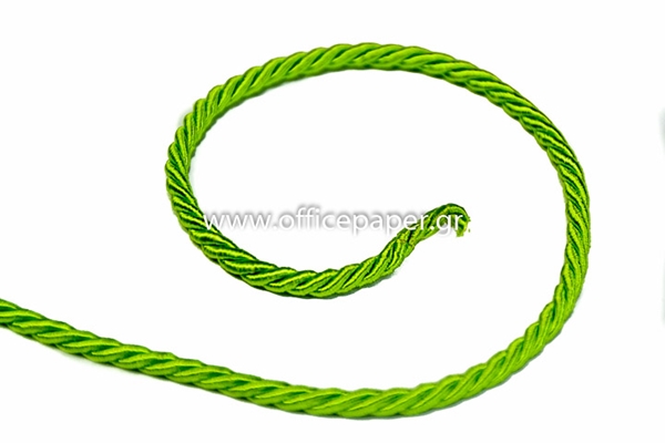 ΚΟΡΔΕΛΑ ΤΡΙΚΛΩΝΗ ΣΑΤΙΝΕ 3mm X 50m  ΠΡΑΣΙΝΗ (ΛΑΔΙ) No38485