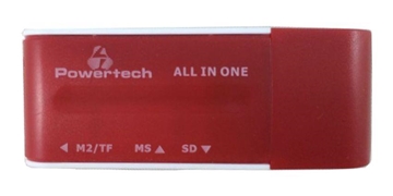 Picture of ΑΝΑΓΝΩΣΤΗΣ ΚΑΡΤΩΝ POWERTECH PT-162 MULTI CARD READER RED