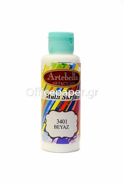 ΑΚΡΥΛΙΚΟ ΧΡΩΜΑ ARTEBELLA MULTI SURFACE 130CC ΛΕΥΚΟ  No3401