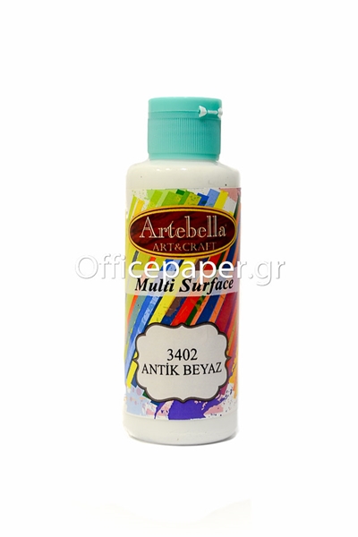 ΑΚΡΥΛΙΚΟ ΧΡΩΜΑ ARTEBELLA MULTI SURFACE 130CC ΛΕΥΚΟ ANTIK  No3402