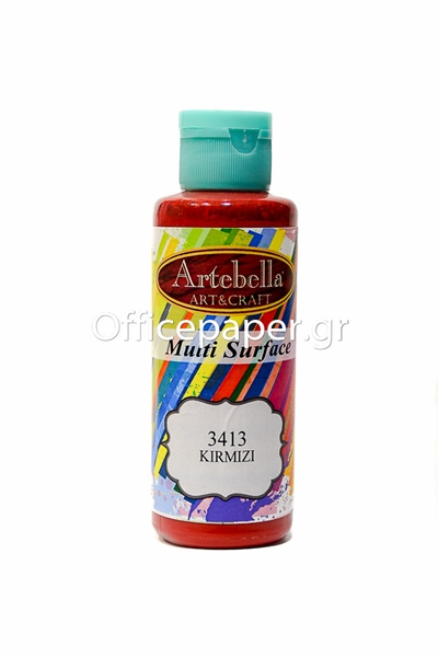 ΑΚΡΥΛΙΚΟ ΧΡΩΜΑ ARTEBELLA MULTI SURFACE 130CC ΚΟΚΚΙΝΟ No3413