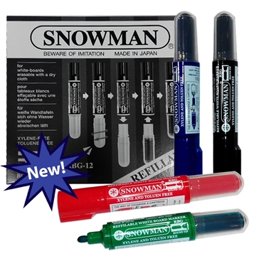 Εικόνα της ΜΑΡΚΑΔΟΡΟΣ ΠΙΝΑΚΑ SNOWMAN RBG-12 ΜΑΥΡΟΣ 1,5-3mm ΑΜΠΟΥΛΑΣ