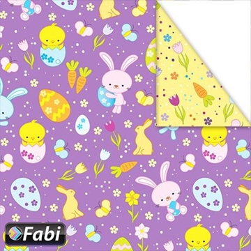 Εικόνα της ΧΑΡΤΟΝΙ ΦΩΤΟ FABI ΠΑΣΧΑ BUNNY PURPLE 50X70 1455053