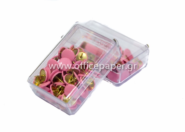 ΠΙΝΕΖΕΣ ALCO ΡΟΖ  ΧΡΩΜΑ  κουτάκι 100 τεμαχίων