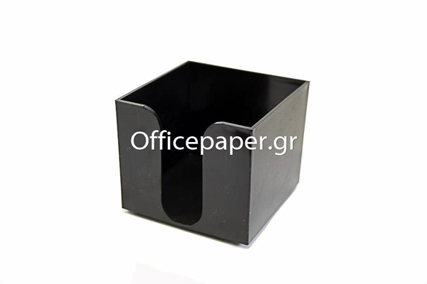 ΚΥΒΟΣ ΠΛΑΣΤΙΚΟΣ ΓΙΑ ΧΑΡΤΑΚΙΑ ΣΗΜΕΙΩΣΕΩΝ 8Χ10Χ10ΕΚ. ΜΑΥΡΟΣ