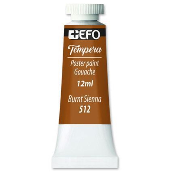 ΤΕΜΠΕΡΑ +EFO 12ml BURNT SIENNA-ΚΑΦΕ Νo512 σωληνάριο