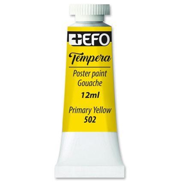 ΤΕΜΠΕΡΑ +EFO 12ml PRIMARY YELLOW-ΚΙΤΡΙΝΟ Νo502 σωληνάριο