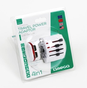Picture of ΑΝΤΑΠΤΟΡΑΣ ΠΡΙΖΑΣ OMEGA UNIVERSAL TRAVEL ADAPTOR OTRA2