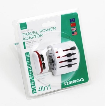 Εικόνα της ΑΝΤΑΠΤΟΡΑΣ ΠΡΙΖΑΣ OMEGA UNIVERSAL TRAVEL ADAPTOR OTRA2