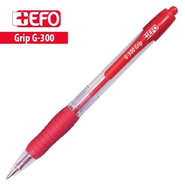 Εικόνα της ΣΤΥΛΟ +EFO G-300 medium ΚΟΚΚΙΝΟ 1.00mm GRIP ΜΕ ΚΟΥΜΠΙ