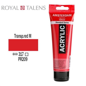 Εικόνα της ΑΚΡΥΛΙΚΟ ΧΡΩΜΑ AMSTERDAM 120ml TRANSP. RED M σωληνάριο N317