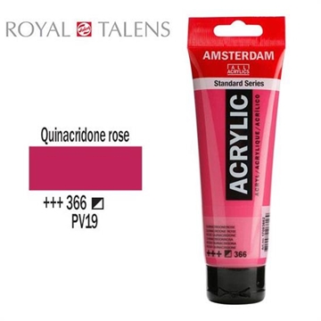 Εικόνα της ΑΚΡΥΛΙΚΟ ΧΡΩΜΑ AMSTERDAM 120ml QUINACRIDONE ROSE σωληνάριο N366