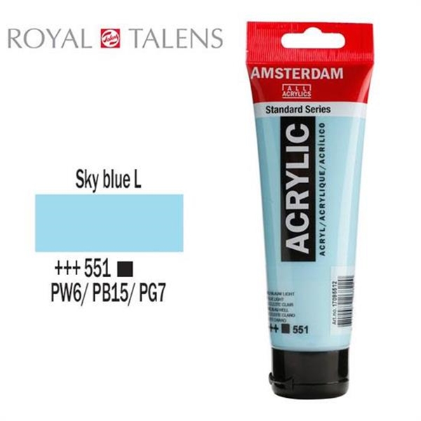 ΑΚΡΥΛΙΚΟ ΧΡΩΜΑ AMSTERDAM 120ml SKY BLUE σωληνάριο N551