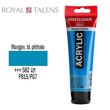 Εικόνα της ΑΚΡΥΛΙΚΟ ΧΡΩΜΑ AMSTERDAM 120ml MANGAN BLUE PHTHAL σωληνάριο N582