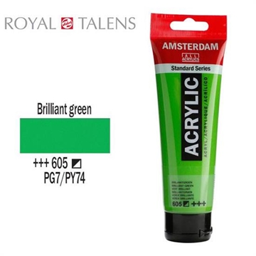 Εικόνα της ΑΚΡΥΛΙΚΟ ΧΡΩΜΑ AMSTERDAM 120ml BRILLIANT GREEN  σωληνάριο N605