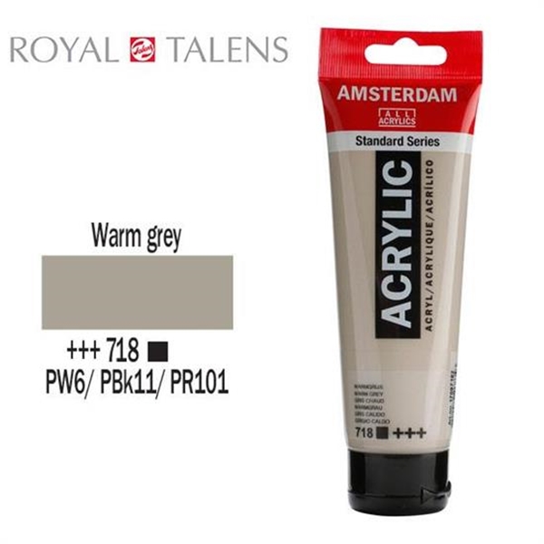 ΑΚΡΥΛΙΚΟ ΧΡΩΜΑ AMSTERDAM 120ml WARM GREY σωληνάριο  N718