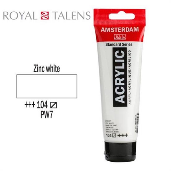 ΑΚΡΥΛΙΚΟ ΧΡΩΜΑ AMSTERDAM 120ml ZINC WHITE σωληνάριο  N104