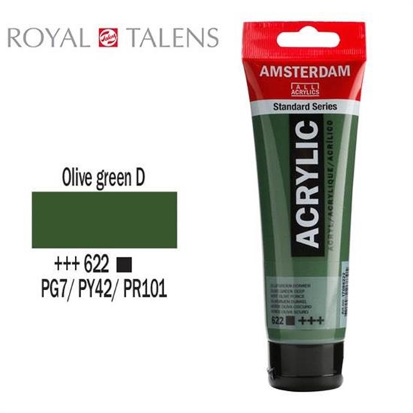 ΑΚΡΥΛΙΚΟ ΧΡΩΜΑ AMSTERDAM 120ml OLIVE GREEN σωληνάριο  N622