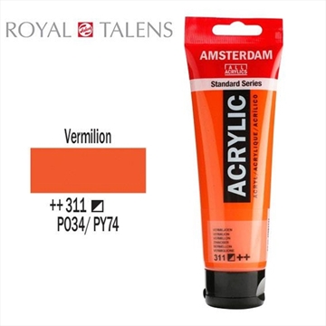 Εικόνα της ΑΚΡΥΛΙΚΟ ΧΡΩΜΑ AMSTERDAM 120ml VERMILLION RED σωληνάριο N311