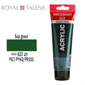 Εικόνα της ΑΚΡΥΛΙΚΟ ΧΡΩΜΑ AMSTERDAM 120ml SAP GREEN  σωληνάριο  N623