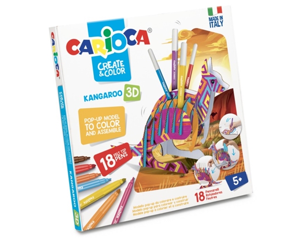 ΣΕΤ CARIOCA 3D ΧΡΩΜΑΤΙΖΩ-ΔΗΜΙΟΥΡΓΩ ΚΑΓΚΟΥΡΟ 42903