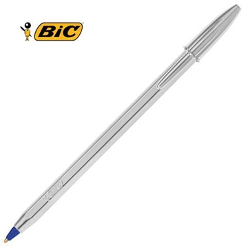 Εικόνα της ΣΤΥΛΟ BIC CRISTAL CELEBRATE SILVER medium ΜΑΥΡΗ ΜΕΛΑΝΗ  ΜΥΤΗ 1.00mm