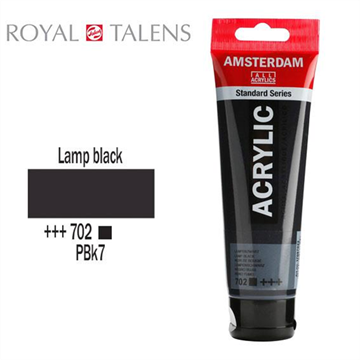 ΑΚΡΥΛΙΚΟ ΧΡΩΜΑ AMSTERDAM 120ml LAMP BLACK σωληνάριο  N702