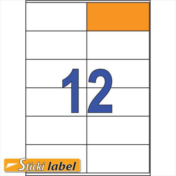 ΕΤΙΚΕΤΕΣ STICKY  105X48mm 12/Φ/Α4  Π100Φ LASER-INK-COPY