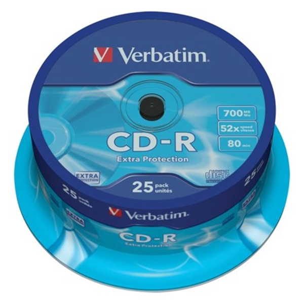 CD-R VERBATIM 700ΜΒ Χ52 cake 25 τεμ.