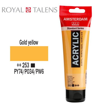 ΑΚΡΥΛΙΚΟ ΧΡΩΜΑ AMSTERDAM 120ml GOLD YELLOW  σωληνάριο N253