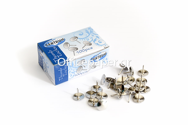 ΠΙΝΕΖΕΣ CENTRUM ΑΣΗΜΙ κουτάκι 100 τεμαχίων 80130