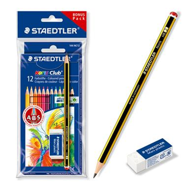 ΞΥΛΟΜΠΟΓΙΑ STAEDTLER 12TEM ΜΕΓΑΛΗ+δώρο γόμα+μολύβι