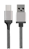 ΚΑΛΩΔΙΟ POWERTECH USB σε USB Type-C CAB-U130, 8mm tip, 1.5m, μαύρο-γκρι