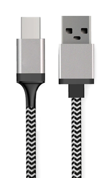 ΚΑΛΩΔΙΟ POWERTECH USB σε USB Type-C CAB-U130, 8mm tip, 1.5m, μαύρο-γκρι