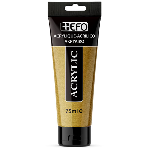 ΑΚΡΥΛΙΚΟ ΧΡΩΜΑ EFO 75ml GOLD ΧΡΥΣΟ σωληνάριο 388480