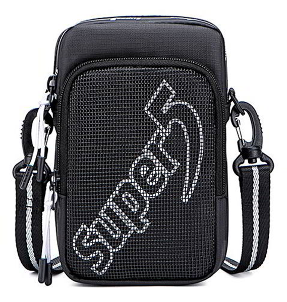 ΤΣΑΝΤΑΚΙ ΩΜΟΥ SUPER FIVE 11x4x19cm BLACK KK00122-BK