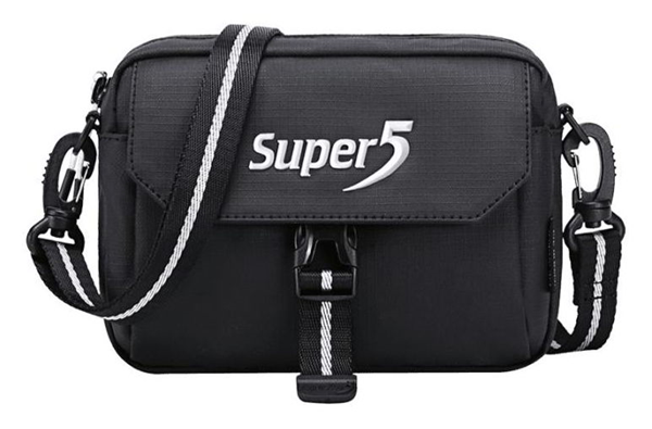 ΤΣΑΝΤΑΚΙ ΩΜΟΥ SUPER FIVE 13x4x18cm BLACK K00106-BK