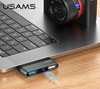 HUB USB Type-C POWERTECH PT-926, 3x USB 3.0, SD/Micro SD, ασημί