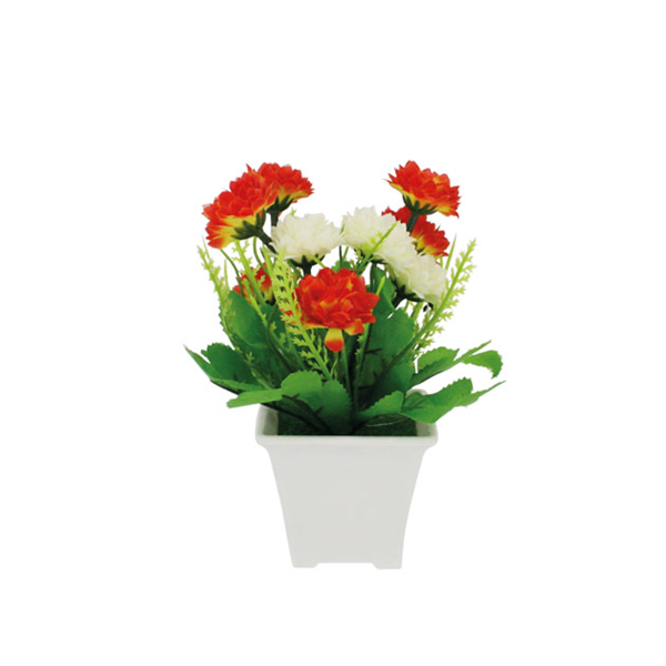 ΓΛΑΣΤΡΑΚΙ ΧΡΥΣΑΝΘΕΜΑΚΙ ΠΟΡΤΟΚΑΛΙ ΣΕ ΓΛΑΣΤΡΑΚΙ ΛΕΥΚΟ 7.5x7.5x18cm 19314-1