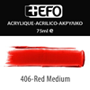ΑΚΡΥΛΙΚΟ ΧΡΩΜΑ EFO 75ml RED MEDIUM ΚΟΚΚΙΝΟ ΜΕΣΑΙΟσωληνάριο 388406