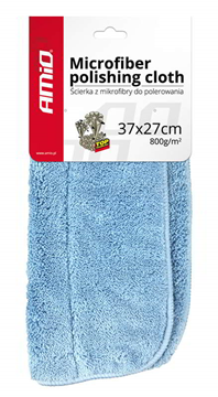 ΠΕΤΣΕΤΑ MICROFIBER AMIO Απορροφητική πετσέτα μικροϊνών 37x27 AMIO-01620, 800γρ/m2, μπλε