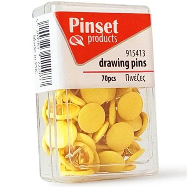 ΠΙΝΕΖΕΣ PINSET ΚΙΤΡΙΝΟ ΧΡΩΜΑ  κουτάκι 70 τεμαχίων