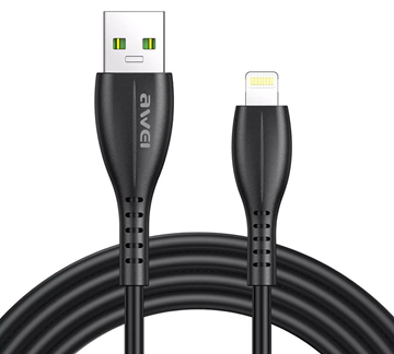 ΚΑΛΩΔΙΟ AWEI USB σε Lightning CL-115L, 2.4A, 1m, μαύρο