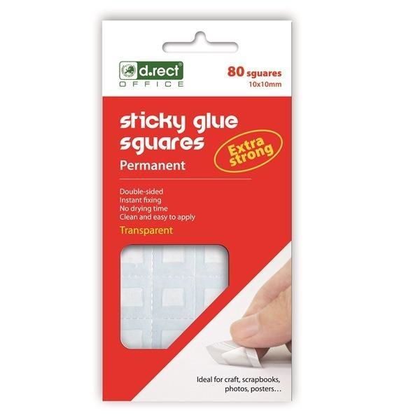 ΚΟΛΛΑ STICKY GLUE SQUARES 10X10mm 80ΤΕΜ,ΔΙΠΛΗΣ ΟΨΗΣ,ΔΙΑΦΑΝΕΣ,PERMANET