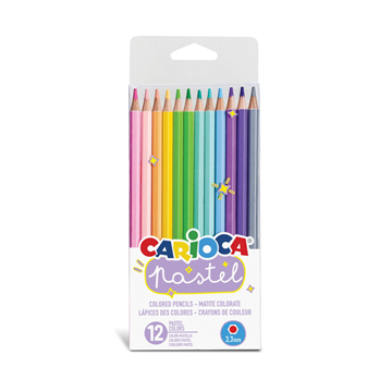 ΞΥΛΟΜΠΟΓΙΑ CARIOCA PASTEL 12TEM ΜΕΓΑΛΗ 3mm TIP-FALL RESISTANT