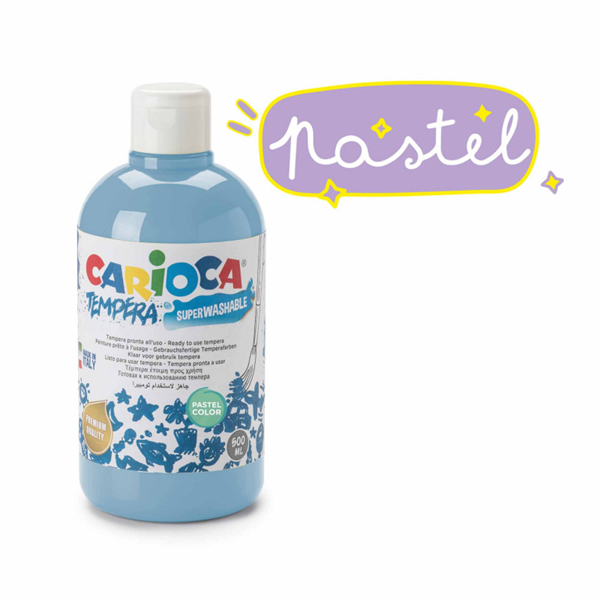 ΤΕΜΠΕΡΑ CARIOCA 500ml ΠΑΣΤΕΛ ΣΙΕΛ -PASTEL SIEL CELESTE