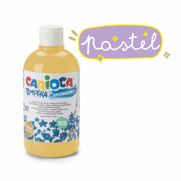 ΤΕΜΠΕΡΑ CARIOCA 500ml ΠΑΣΤΕΛ ΚΙΤΡΙΝΟ -PASTEL YELLOW