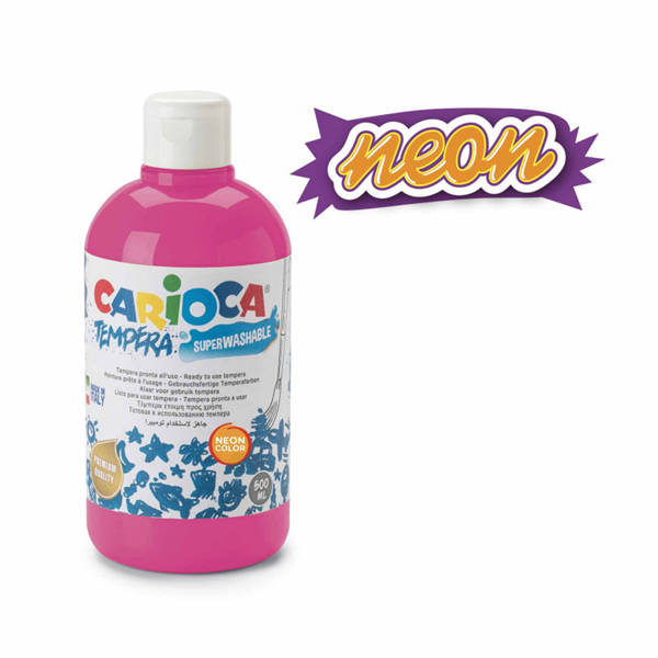 ΤΕΜΠΕΡΑ CARIOCA 500ml NEON KOKKINO- ROSA NEON